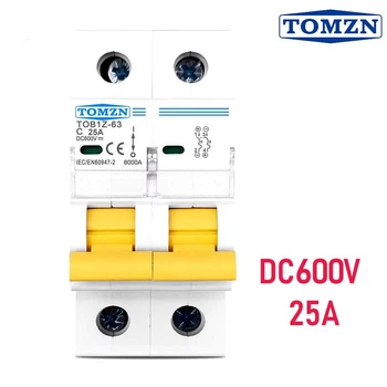 Автоматический двухполюсный выключатель постоянного тока 25A