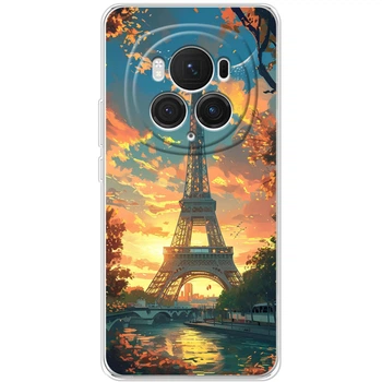 Силиконовый Чехол с Картинкой для Huawei Honor Magic 6 Pro Принт (Париж, Эйфелева Башня) (62722-ysm037)