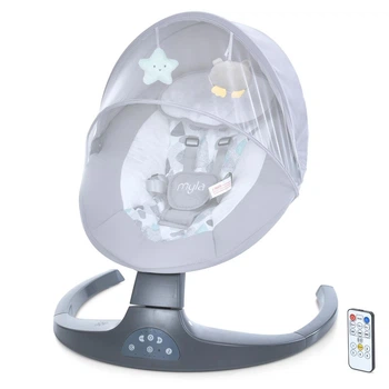 Заколисуючий центр El Camino MYLA ME 1074 Medium Gray Drops USB пульт 5 швидкостей таймер 12 мелодій