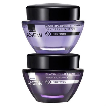 Доглядовий набір для обличчя Avon Anew Platinum "Ліфтинг і пружність"(денний крем,нічний крем)