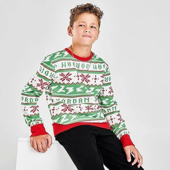 Дитячий світшот Jordan Jumpman Holiday Christmas Sweatshirt Sweater L зріст 152 см Комбінований CT3459-010