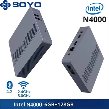 Мини ПК неттоп SOYO M2 Air Intel N4000 / 6ГБ RAM / 128ГБ ROM / Windows 11 Pro