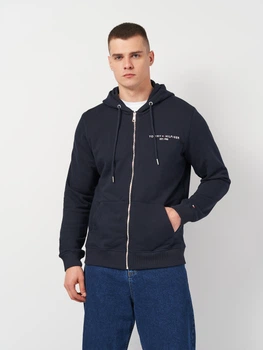 Толстовка на молнии мужская Tommy Hilfiger 11395 S Темно-синяя (smt2000000024288)