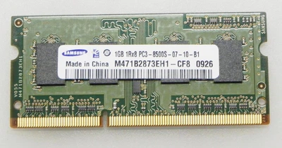 Оперативная память для ноутбука Samsung PC3-8500S 1066MHz 1Rx8 SODIMM DDR3 1GB PC3 (02969) Б/У
