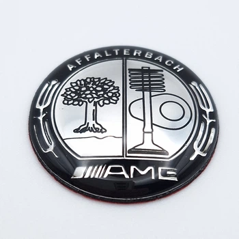 Эмблема на джойстик Affalterbach AMG, Mercedes (серебристо-чёрный)