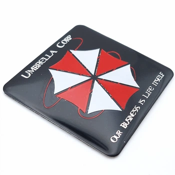 Эмблема алюминиевая Umbrella corp 5,5*5,0 см (чёрный)