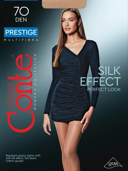 Колготи 70 Den жіночі теплі Conte Prestige 5 р Коричневі (4810226004852)