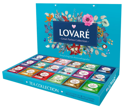 Колекція чаю Lovare Great Partea Collection Асорті 18 видів по 5 шт