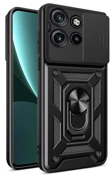 Чехол Camshield c кольцом-подставкой на Motorola Edge 50 Neo / black