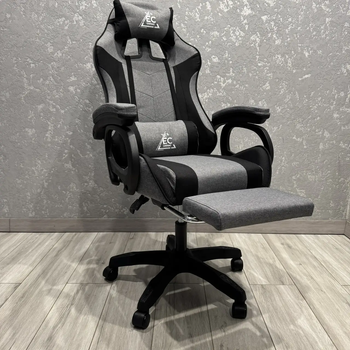 Комп'ютерне геймерське крісло з тканини EC Gaming K40 сірий