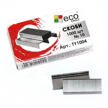 Скобы №10 для степлера металические Eagle TY1004