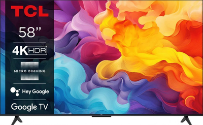 Телевізор 58" TCL LED 4K 60Hz Smart Google TV Titan