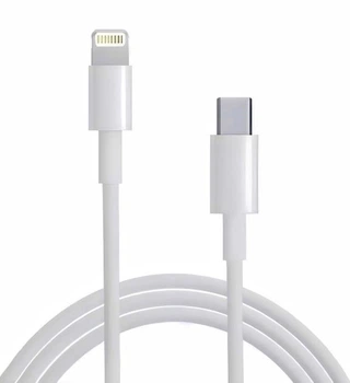 Кабель для швидкого заряджання iPhone 8/X/11/12/13/14 Pro Max довжиною 1 метр з роз'ємом Apple Lightning to Type-C (USB-C) зарядка для айфона 1M шнур для iPad Cable IOS White