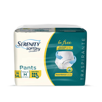 Підгузки-трусики Serenity Soft Dry Be Free Pants Extra Panty Diaper Size M- 80-120 см, 14 шт.