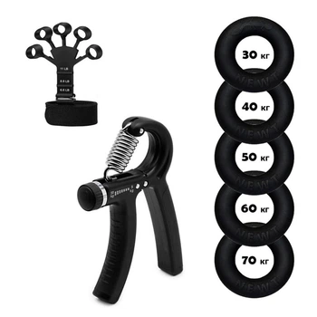 Набор кистевых эспандеров кольцо+эспандер, ножницы Power Grip Set NE-1589-WR15