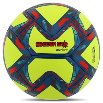 Мяч футбольный №5 PU HIBRED гибридная сшивка SOCCER STAR FB-6039 (№5, 5сл., желтый)