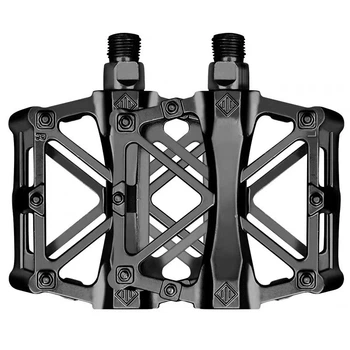 Педали велосипедные из алюминиевого сплава на 2-х промподшипниках черные Pedal Арт 7641
