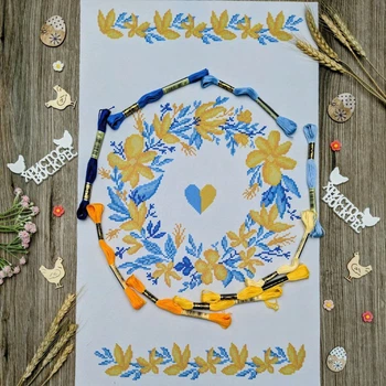 Набір для вишивання хрестиком Art-Millennium. NPR-37 Великодній рушник