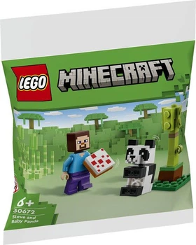 Конструктор LEGO Minecraft Стів і малюк-панда 35 елементів (30672)
