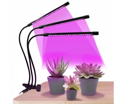 Гибкая светодиодная Фитолампа Grow Light 8075 для выращивания комнатных растений полный спектр фитосветильник для комнатных цветов, рассады, орхидей на 3 лампы USB 0041583