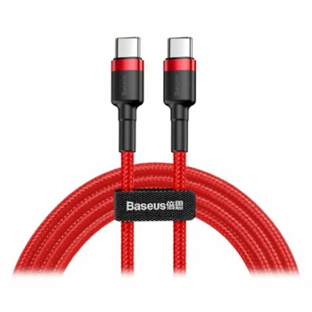 Зарядний кабель Baseus Cafule PD2.0 60W Type-C to Type-C 3A 2m Red (CATKLF-H09)