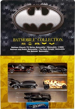 Коллекционный набор машинок Hot Wheels Batman 85th Anniversary Vehicles Batmobile Бэтмобиль (JBG93)