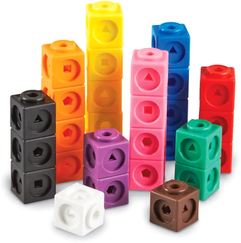 Конструктор Learning Resources MathLink Cubes Big Builders LER4285 100 деталей (0765023042856)