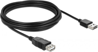 Przewód przedłużający Delock EASY-USB 2.0 Typu-A męski > USB 2.0 Typ-A żeński Black 5 m (4043619833733)