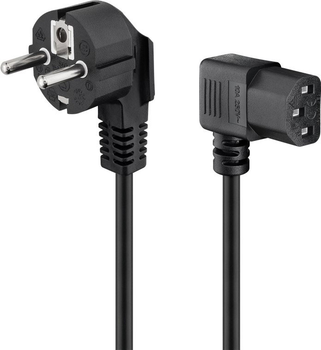 Кабель живлення Goobay з кутовими штекерами з двох сторін Black 5 м (4040849931192)