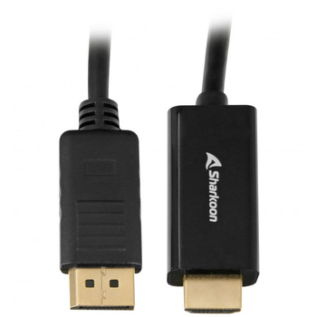 Кабель Sharkoon Адаптер Displayport 1.2 до HDMI 4K Black 3 м (4044951037681)