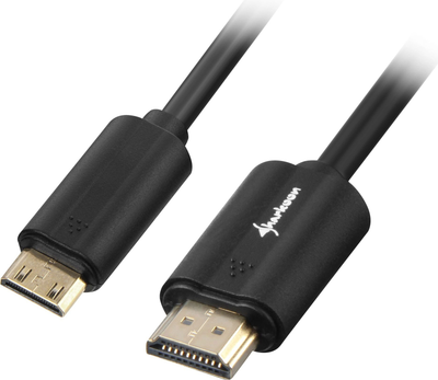 Kabel Sharkoon HDMI - mini HDMI 4K Black 2 m (4044951018000)