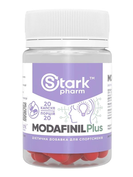 Модафініл Плюс Stark Modafinil Plus (модафініл, теанін, гуарана) - 20 капсул (4829888003646)
