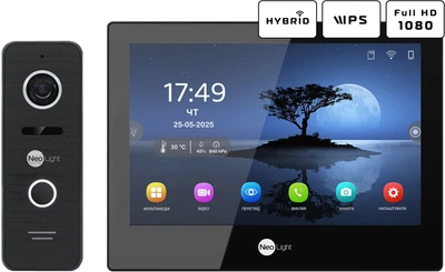 Комплект видеодомофона NeoLight Alpha Hybrid HD Kit B Black