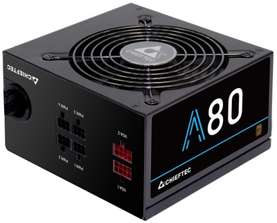 Блок живлення CHIEFTEC A-80 (750W), >85%, 120мм, 1xMB 24pin(20+4), 1xCPU 8pin(4+4), 4xMolex, 6xSATA, 2xPCIe 8pin(6+2), Modular (CTG-750C)