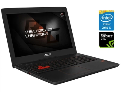 Игровой ноутбук Б-класс Asus ROG Strix GL502VT / 15.6" (1920x1080) TN / Intel Core i7-6700HQ (4 (8) ядра по 2.6 - 3.5 GHz) / 12 GB DDR4 / 256 GB SSD NVMe + 1000 GB HDD / nVidia GeForce GTX 970M, 3 GB GDDR5, 192-bit / WebCam б/у