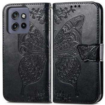 Чохол-книжка з малюнком UniCase Butterfly Pattern для Motorola Edge 50 Neo / Edge 60 Neo - Black
