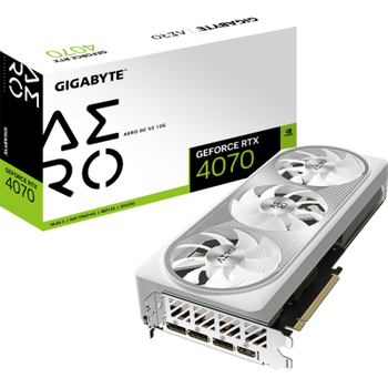 Видеокарта GIGABYTE GeForce RTX4070 12Gb AERO OC (GV-N4070AERO OCV2-12GD)