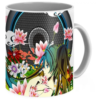 Кружка Вокалоиды Vocaloid Хацунэ Мику Hatsune Miku лилии VC 02.14
