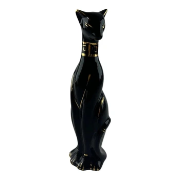 Кошка фарфоровая черная 35993A