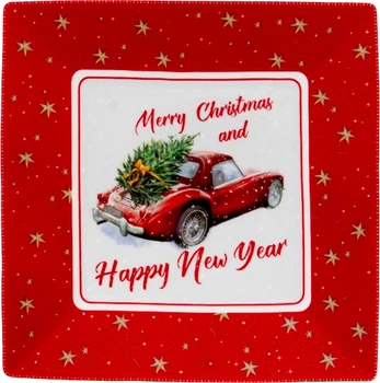 Блюдо новорічне Lefard Christmas Story 22.5х22.5 см (985-201)