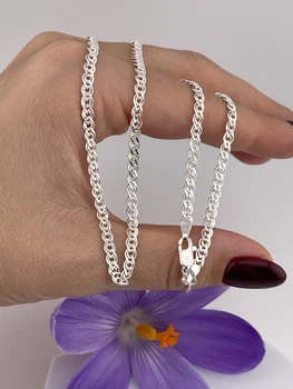 Серебряная цепочка женская Нона 60 см 9 грамм 925 пробы Аргентум