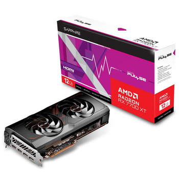 Відеокарта Sapphire Radeon RX 7700 XT Pulse 12GB GDDR6 (192bit) (2544/18000) (2 х HDMI 2 x DisplayPort) (11335-04-20G)