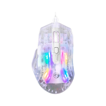 Мышь компьютерная проводная MARVO MISTIC 40 Programmable Wired Mouse M413 RGB-подсветка 1200/7200dpi Прозрачный