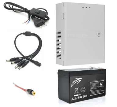 UPS ИБП комплект бесперебойное питание роутера/терминала ONU Kraft PSU1203LEDP 12V 3А 36Вт 9Ah
