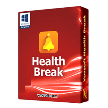 Інструмент для нагадувань про фізичні вправи –Vovsoft Health Break Reminder. 1 ПК, безтермінова ліцензія.