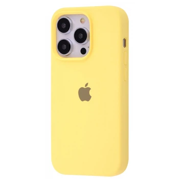 Чехол силиконовый микрофибра (AA) Epic Silicone Case Full для Apple iPhone 13 Pro Max mellow yellow