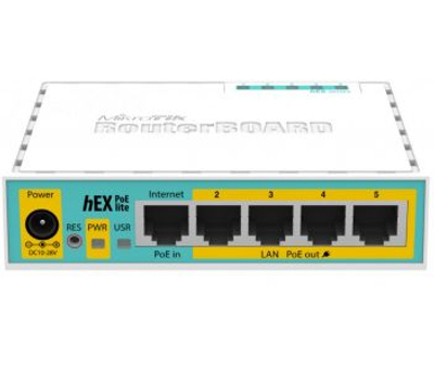 Маршрутизатор MikroTik 5-портовий hEX PoE lite (RB750UPr2)