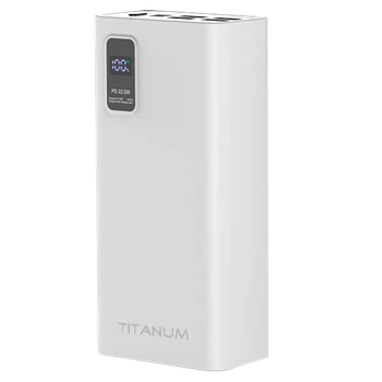 Повербанк TITANUM 728S 22.5W White 30000 мАг