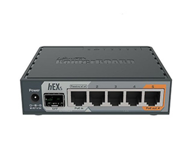 Маршрутизатор MikroTik 5-портовий hEX S (RB760iGS)