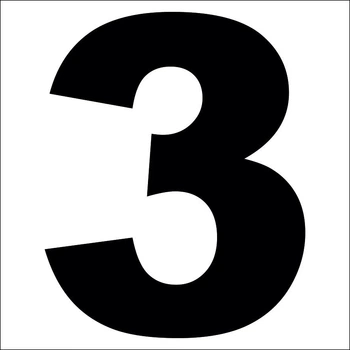 Табличка цифра "3" самоелкющая пленка